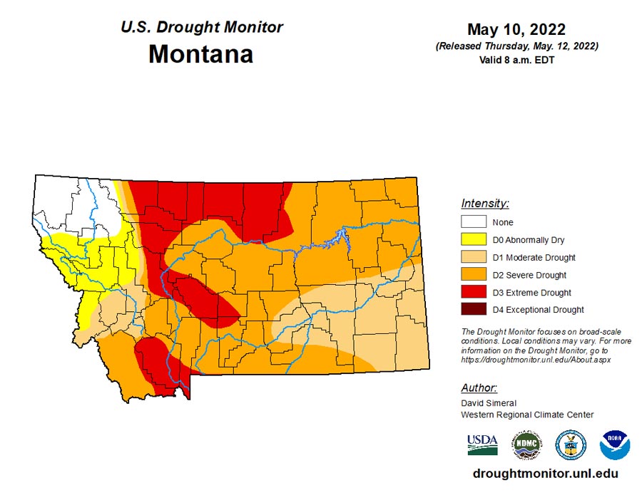 US Drought Monitor Montana Map