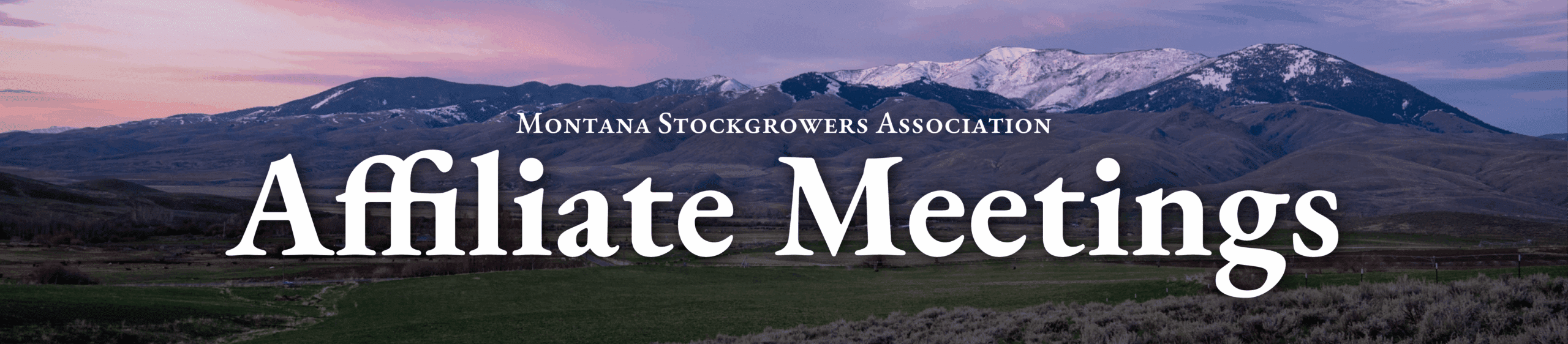 2025_Webiste_AffliateMeeting_Header text saying Affiliate Meeting with mountains in background.